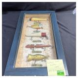 Vintage Display Case With Lures