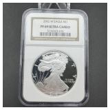 2002-w American Silver Eagle Ngc Pf69 Ultra Cameo