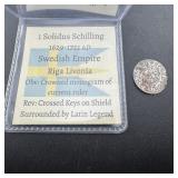 Swedish Empire Riga Livonia 1 Solidus Schilling