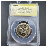 2016-s Native American Dollar Anacs Pr70 Dcam