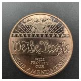 1 Oz. .999 Copper Round