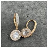 Rj Sterling Silver Cz Earrings Rj 925 Cz 4.1 Grams