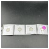 (4) Semi Key Mercury Silver Dimes -1919s, 1920, 19