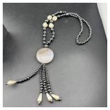 Long Beaded Stone Necklace