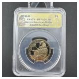 2014-s Native American Dollar Anacs Pr70 Dcam