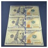 $100 Gold Foil Notes