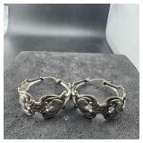 Sterling Silver Hoop Earrings 925 6.8 Grams