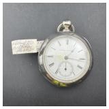 Hampden Springfield Coin Silver Hunter Pocket Watc