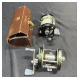 Ambassadeur 5000d And 5000c Reels With Leather Cas
