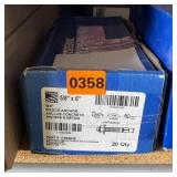Box of (20) Fastenal WA+ 5/8' x 6' Wedge Anchors