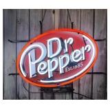 Dr Pepper Real Glass Neon Lighted Sign Âï¿½ 24' X