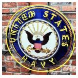 Us Navy Real Glass Neon Lighted Sign Âï¿½ 24' X 20