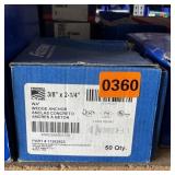 Box of (50) Fastenal WA+ 3/8' x 2-1/4' Wedge Anc