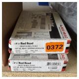(2) Cases Red Head Concrete Anchors, 1/4' x 3-3/8
