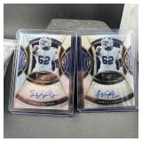 Lot Of (2) Cedric Van Praan Autograph Football Car