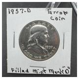 1957-d Franklin Silver Half Dollar
