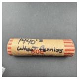 Roll Of 1940's Wheat Cents