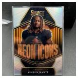 Ashton Jeanty Neon Icon Silver Rookie Football Car