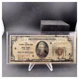 1929 $20 Federal Reserve Bank Note New York