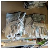 (4 Pairs) Leather Work Gloves