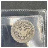1909-d Barber Silver Quarter