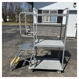 Rolling Metal Utility Cart w/ Extendable Workstati