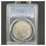 1921 Morgan Silver Dollar PCGS MS63