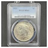 1922 Peace Silver Dollar PCGS MS63
