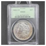1882-CC Morgan Silver Dollar PCGS MS60