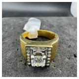Large Square Stone Ring Decorative Band