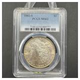 1882-S Morgan Silver Dollar PCGS MS62