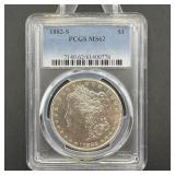 1882-S Morgan Silver Dollar PCGS MS62