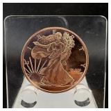 1 Oz .999 Copper Round