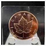 1 Oz .999 Copper Round