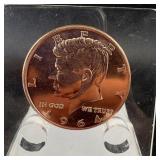 1 Oz .999 Copper Round