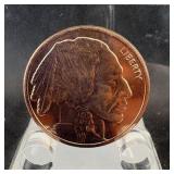 1 Oz .999 Copper Round
