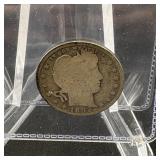 1892 Barber Silver Quarter