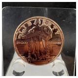 1 Oz .999 Copper Round