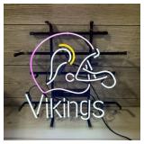 20'x16' Minnesota Vikings Helmet Real Glass Neon