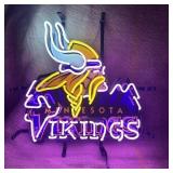 Minnesota Vikings Real Glass Neon Sign, 17'x17'