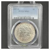 1897-S Morgan Silver Dollar PCGS MS63