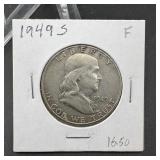1949-S Franklin Silver Half Dollar