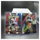 (2) Tri-Color Football Cards