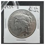 1935 Peace Silver Dollar
