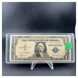 1935 $1 Silver Certificate Error Misaligned Date