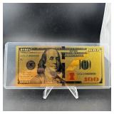 100 Franklin Gold Foil Note