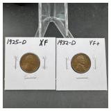 (2) Wheat Cents - 1925-D & 1932-D