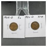 (2) Wheat Cents - 1925-D & 1932-D