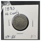1883 No Cents Liberty Nickel