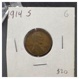 1914-S Wheat Cent